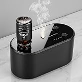 Waterless Essential Oil Diffuser,Battery Operated Nebulizer，323-700 sq.ft | Fits 10&ndash;50 mL Bottles, 1H/3H/6H/ON Timer, 4 Mist Levels, Power-Off Memory, Waterless Diffuser for Home &amp; Bedroom