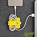 ELFRhino Silicone Earphone Organizer Earphone Wrap Winder Headphone Cord Organizer Wrap Winder Manager/Cable Winder(Yellow, 1 Piece)