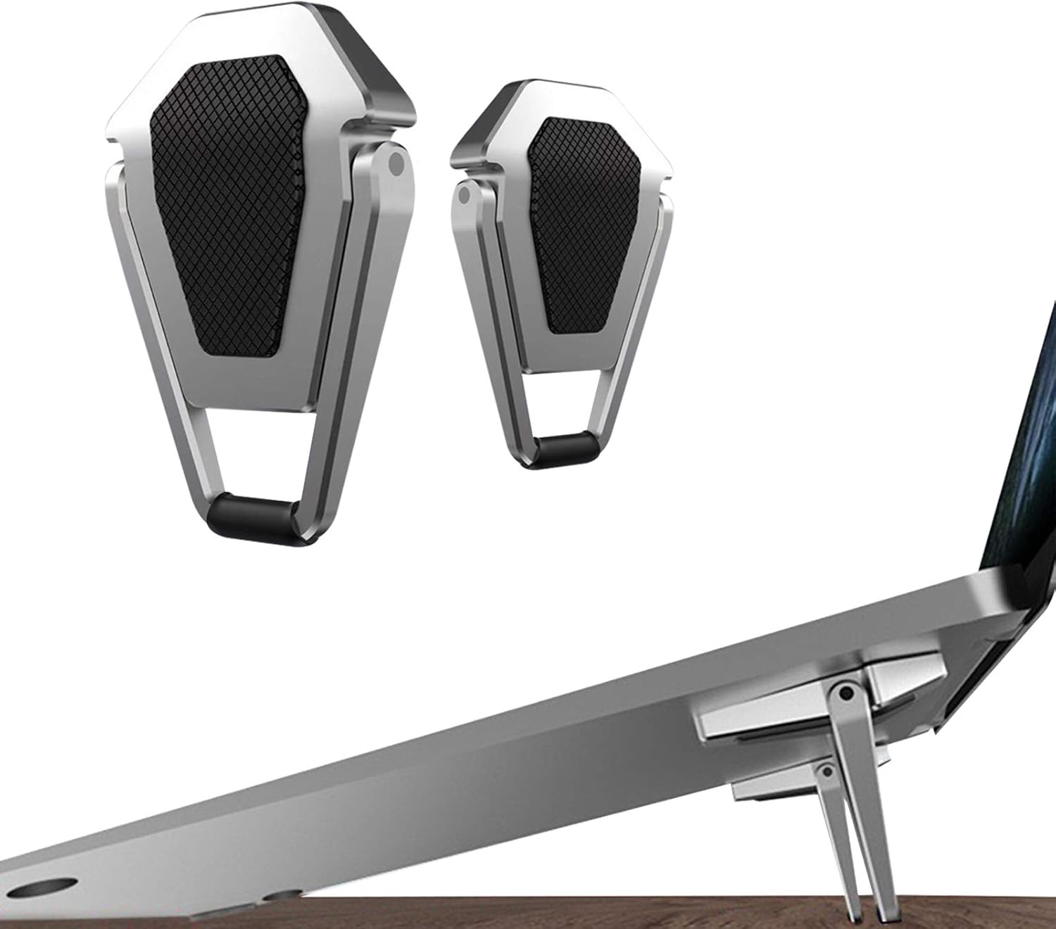 N-brand Laptop Stand Portable, Zinc Alloy Laptop Mini Stand, Laptop Riser Invisible, Ergonomic Laptop Stand Cooling Suitable for 12-20 Inches Laptop