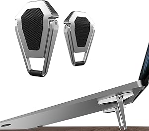 N-brand Laptop Stand Portable, Zinc Alloy Laptop Mini Stand, Laptop Riser Invisible, Ergonomic Laptop Stand Cooling Suitable for 12-20 Inches Laptop