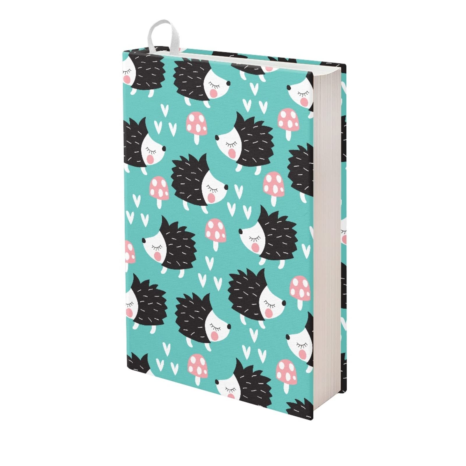 Kuiaobaty Cute Hedgehog Print Novel Books Cover Cloth Dust Jackets Cover, Stretchy Book Covers for Paperbacks Bookish Gift — image 1