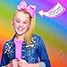 JoJo Siwa Signature Collection Hair Bow with Two-Way Sequins - Black/Silver - Sticker Patch Set Included