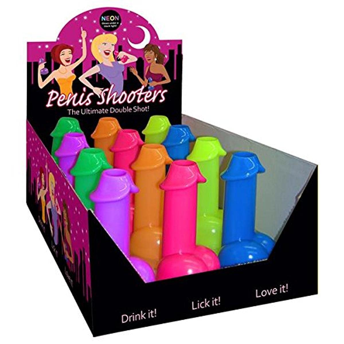 Kheper Games Neon Penis Shaped Drink Shooters (assorted colors) , 1 Unit