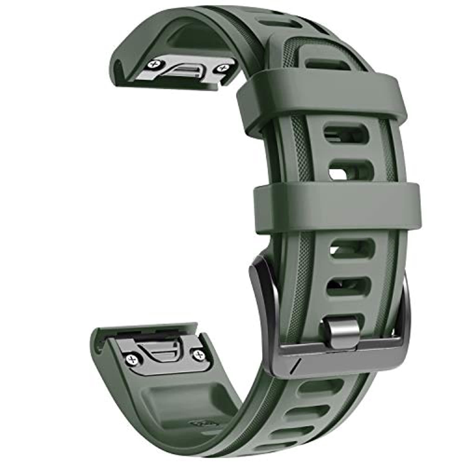 Fleshy Leaf Band Strap Compatible for Garmin Fenix8 43mm Silicone Watch Band Replacement for Fenix 7S/Fenix 6S/Fenix 6S Pro/Fenix 5S/Fenix 5S Plus/D2 Delta S Smartwatches (20MM, Army green)