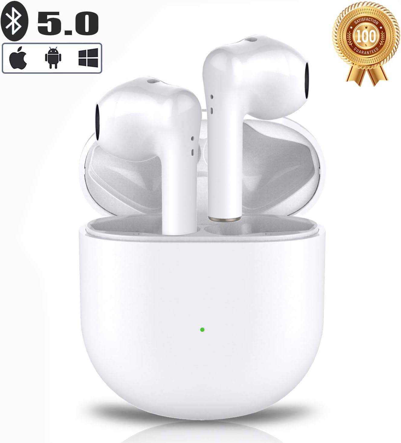 Wireless Earbuds Bluetooth 5.0 Headphones Built in Mic Noise Cancelling
