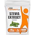 BulkSupplements.com Stevia Extract Powder - Stevia Sweetener, Pure Stevia Powder - Zero Calorie Sweetener, Gluten Free, 40mg per Serving, 1kg (2.2 lbs) (Pack of 1)