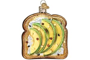 Old World Christmas Avocado Toast Blown Glass 2020 Unique Christmas Ornaments for Christmas Tree Decorations