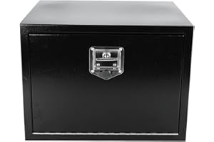 COOLBAG 24 Inch Underbody Truck Box Steel Storage Tool Box,24 x 18 x 18 Tool Chest Organizer w/Lock and Keys For Pickup,Truck Bed, RV, Trailer,Heavy Duty Waterproof Black box