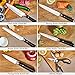 Knife Set, Emojoy Kitchen Knife Set with Wooden Block, 7-Piece German Stainless Steel Cutlery with Scissors