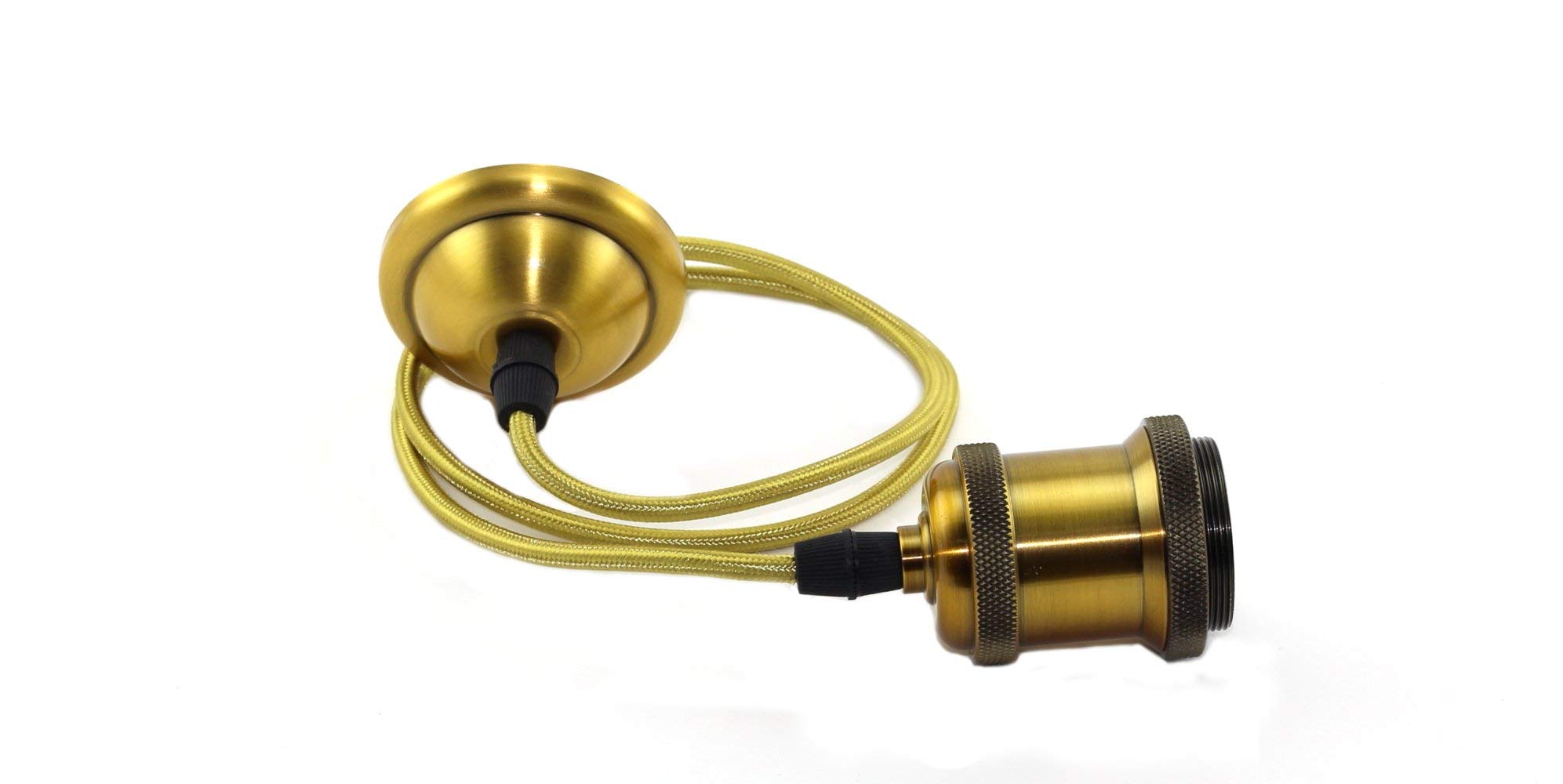 portalámpara Bronze Pendant, Pendant Light with Adjustable Cable 1 m for E27 Vintage