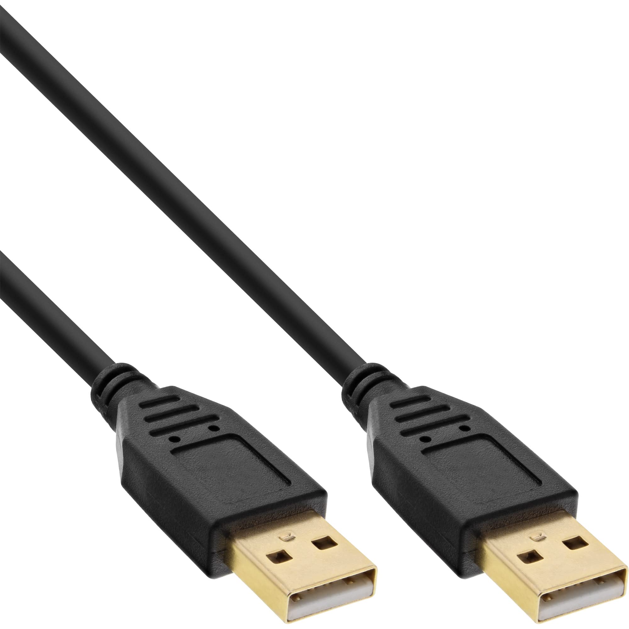 InLine® 34350S USB 2.0 Cable, A to A, Black, Gold Contacts, 5 m