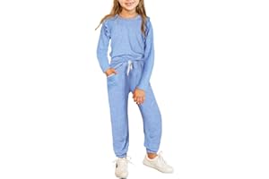 DOKOTOO KIDS Girls Summer Outfits Cute T-Shirt and Shorts Set with Side Pockets