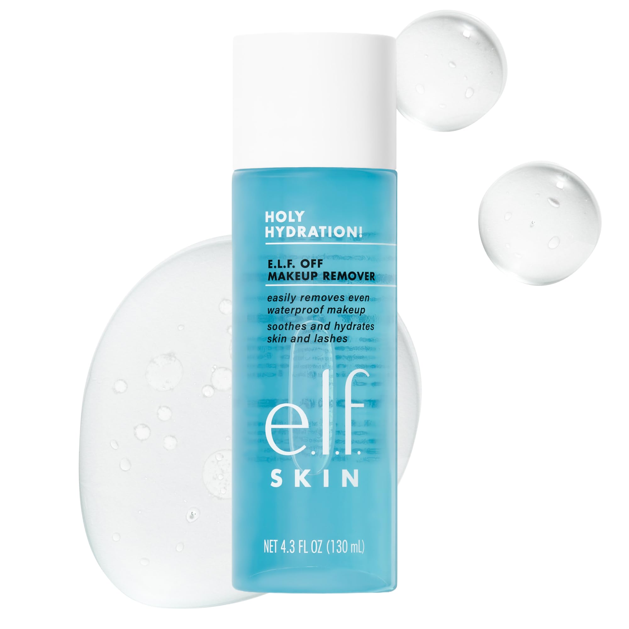 e.l.f. SKIN Holy Hydration! e.l.f. Off Makeup Remover, Liquid Makeup Remover For Eye, Lip & Face Makeup, Gentle Formula, Vegan & Cruelty-free