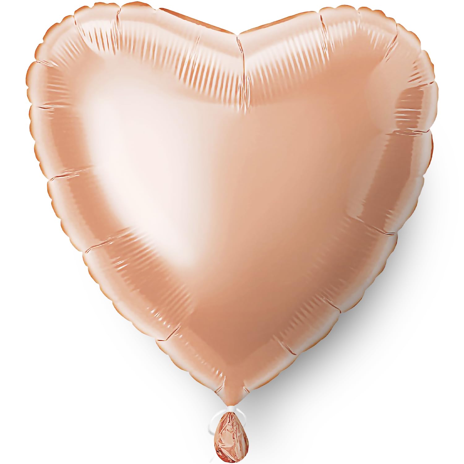Solid Rose Gold Heart Foil Balloon (45cm) 1 Count - Stunning and Romantic Love Celebration Decoration