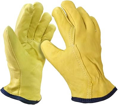 lorry drivers leather work gloves