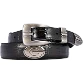 NCAA Georgia Bulldogs Crocodile Tip Leather Concho Belt