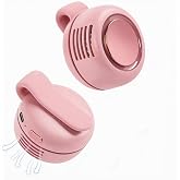 360&deg; Rotatable Portable Mini Clip-on Fan, Small Fan Clip on for Shirt &amp; Waist, Adjustable 3-Speed Suspended Whirlwind Cooler Fans, For Outdoor &amp; Travel &amp; Office, Travel Accessories Clips (Pink)