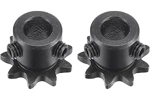 uxcell #25 Chain Roller Sprocket, 8mm Bore 1/4" Pitch 9 Tooth Single Strand Chain Sprocket, C45 Carbon Steel 25 Roller Chain 