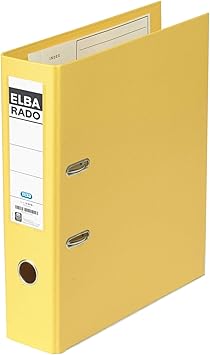 Elba Rado - Archivador (clásico, lomo: 80 mm, A4, PVC, con etiqueta