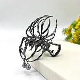 KEMMINTVN Spider Hair Claw Clips&ndash; Gothic Black Metal Hair Clip Bun Holder Halloween Hair Accessories for Women Thick Hair
