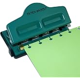 Enjoy Myself Mushroom Discbound Hole Punch for All Paper Sizes, Happy Planner Paper Puncher for Disc Bound Planner (Black Green)