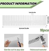 GIAK 16 PCS Drawer Dividers Adjustable White 32 x 7 cm DIY Cut to Size view 2
