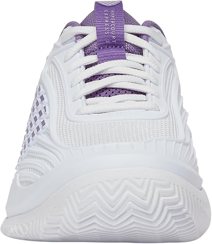 Damen Hypercourt Express 3 Clay Tennis Shoe, White/Purple Haze/Lunar Rock, 39 EU