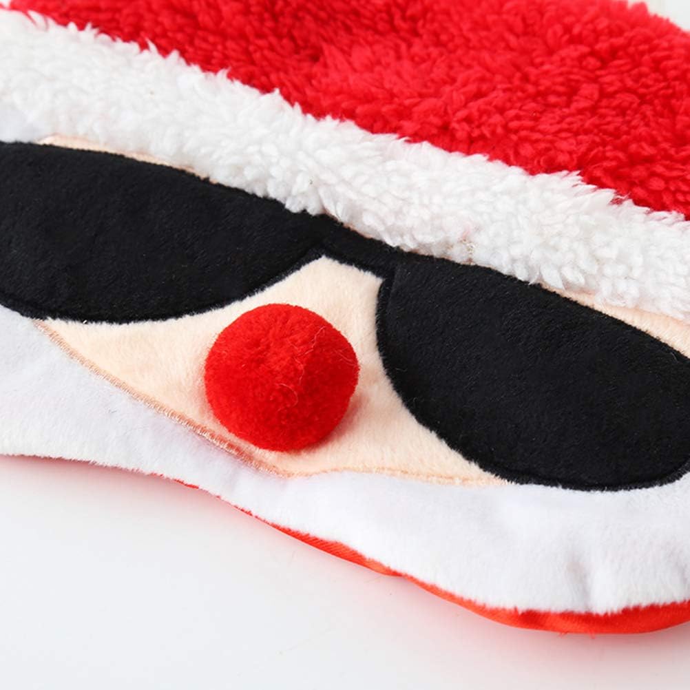 Amosfun Santa Sunglasses Sleep Eye Mask Christmas Eye Mask, Red - Image 4