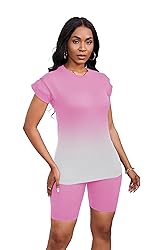 PINSV Women 2 Piece Outfits Summer Sweatsuits Track