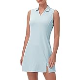 Gopune Womens Tennis Dress Summer Golf Dress with Shorts Sleeveless Workout Athletic with Pocket