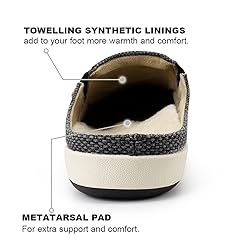 Mens Slippers with Arch Support, Canvas House