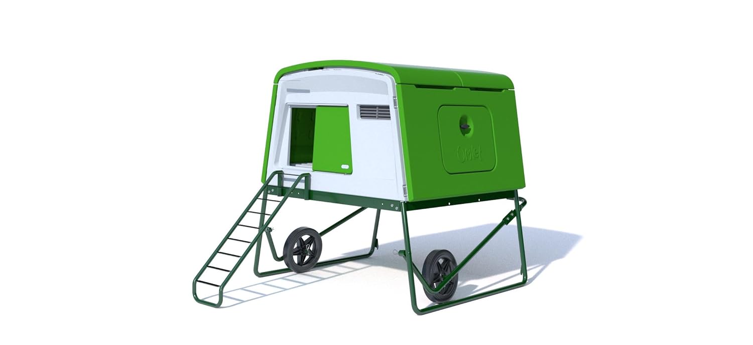 Amazoncom Omlet Eglu Cube Chicken Coop With Wheels Leaf Green
