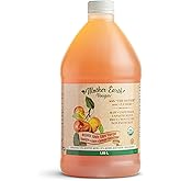 Mother Earth, Organic Apple Cider Vinegar with The Mother, Half Gallon, Fresh Pressed Organic Apples, OACV, ACV, Raw, Unpasteurized, Unfiltered (1/64oz Bottle)