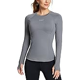 baleaf Women's Long Sleeve Workout Tops Compression Running Shirts Fitted Athletic Warm Thumbholes Quick Dry Yoga