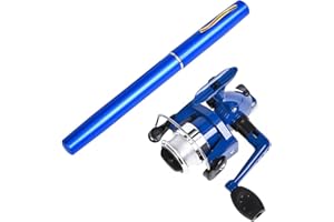 Pen Fishing Rod Telescopic Mini Fishing Pole with Spinning Reel & Long Line Portable for Travel Emergency Survival