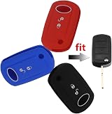 Happyit Black Silicone Car Key Fob Case Cover for Land Rover LR3 Discovery Sport view 3