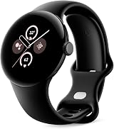 Google Pixel Watch 2 with Fitbit Heart Rate Tracking Obsidian Band Wi-Fi view 4