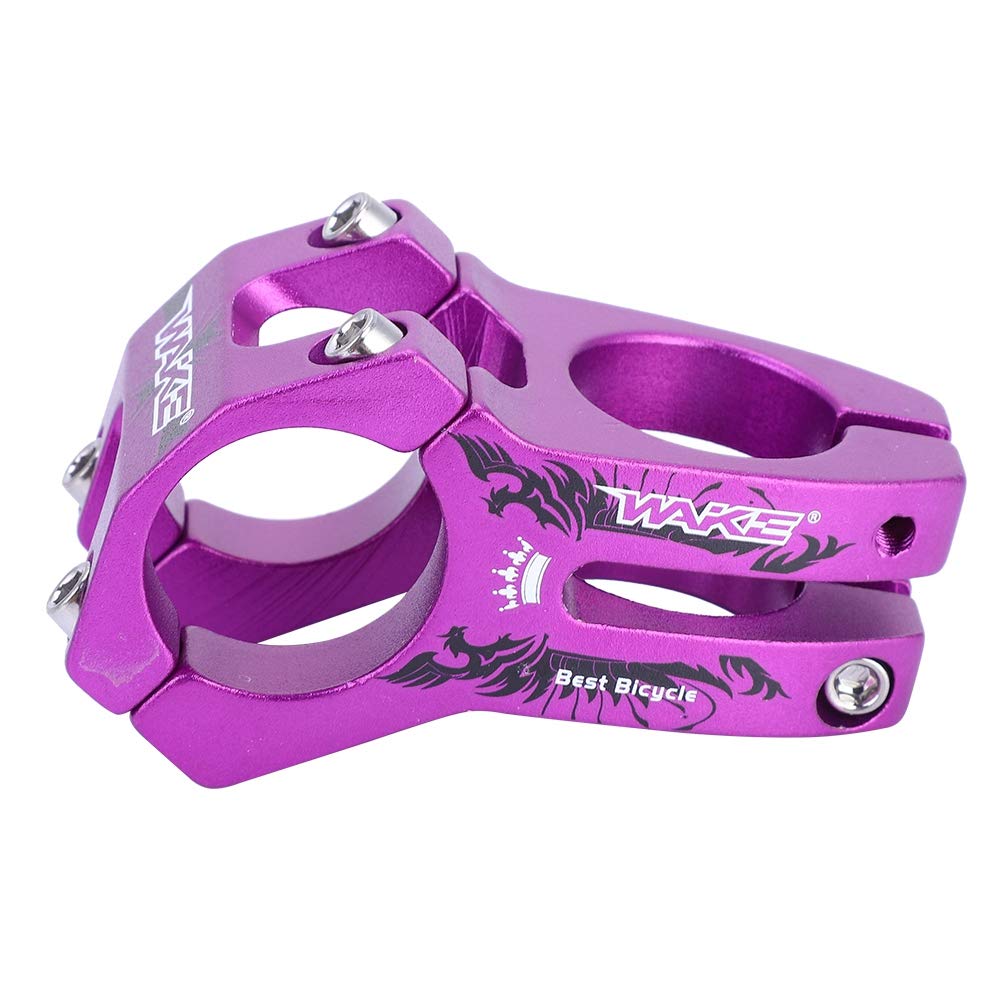 Bike Stem, Bike Stem 31.8mm Durable Mountain Bike Handlebar Stem Aluminum Alloy Bicycle Bar Stems Replacement for Bicycle, Road Bike, Mountain Bike, BMX(Purple)