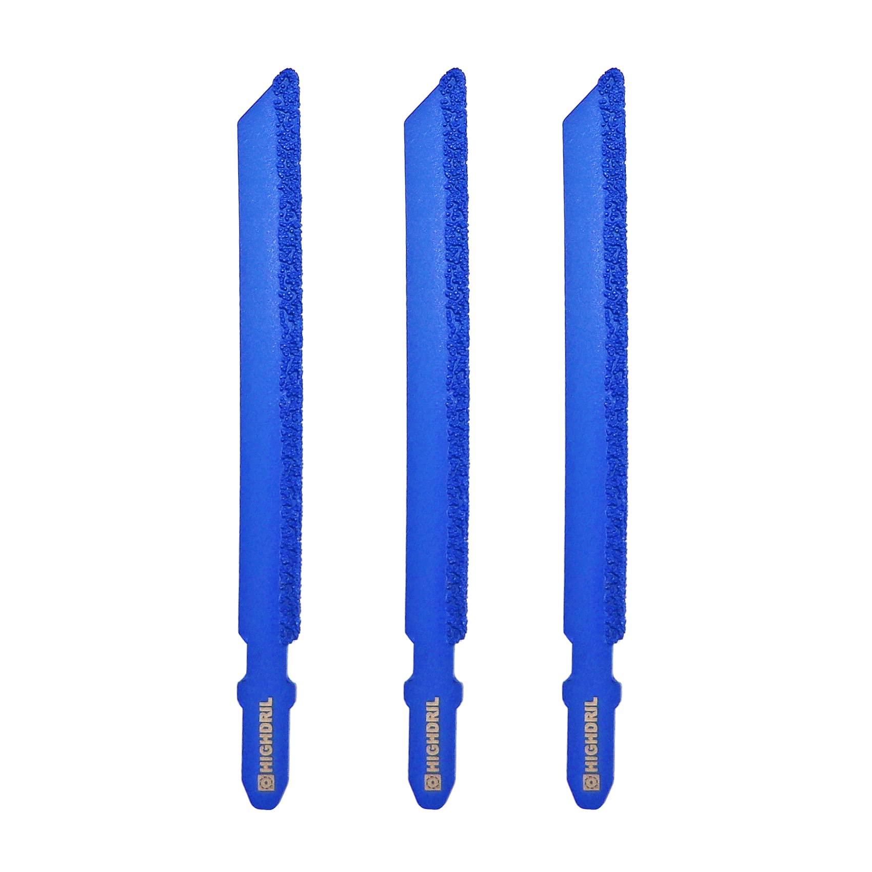 HIGHDRIL 4" Diamond Jig Saw Blade - 3PCS Diameter 4 inch/100mm for Straight or Curved Cut Fiberglass Marble Plastic Wood with T Shank Grit 46