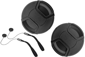 49mm Lens Cap Cover Compatible for Canon EF 50mm f/1.8(Not 1.4) STM(Not II),EF-M 15-45mm f/3.5-6.3 is STM,HUIPUXIANG Sony FE 50mm f/1.8,E 50mm f/1.8 OSS,55mm f/1.8 ZA(SEL55F18Z) Lens [2 Pack]