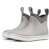 HISEA Kid's Waterproof Deck Boots for Toddlers Boys and Girls | Easy-On Insulated Neoprene Rain Shoes for Big Children, Non-Slip Rubber Ankle Mud Boots for Fishing, Walking, Playing