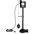 FLOWPAC Pedestal Sump Pump with Vertical Float Switch, Thermoplastic Pedestal, Stainless Steel Impeller, 1/3 HP, 45 GPM-Black