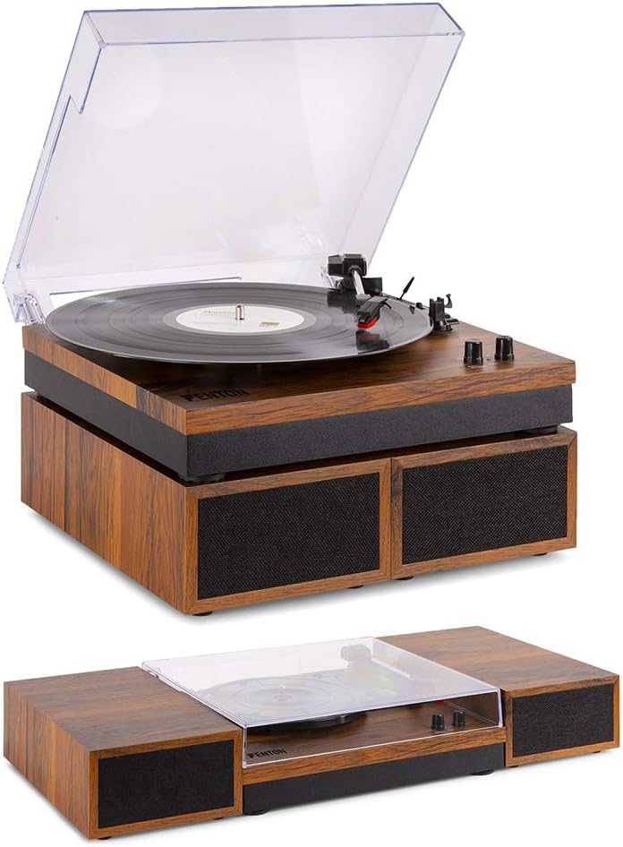Fenton RP165 Record Player Wooden Turntable and Stereo Amazon.co.uk Electronics