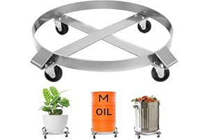 MTAW XEK 𝟓𝟓 𝐆𝐚𝐥𝐥𝐨𝐧 𝐃𝐫𝐮𝐦 𝐃𝐨𝐥𝐥𝐲, Heavy Duty Drum Dolly 1000 Pound, Barrel Dolly for 55 Gallon Drum with Swivel Casters Wheel Steel Frame Dolly Non Tipping Hand Truck Capacity Dollies
