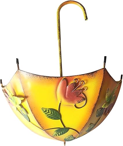 Metal Sombrilla Colgante Tiesto Pared Decoración Hierro Flor Maceta