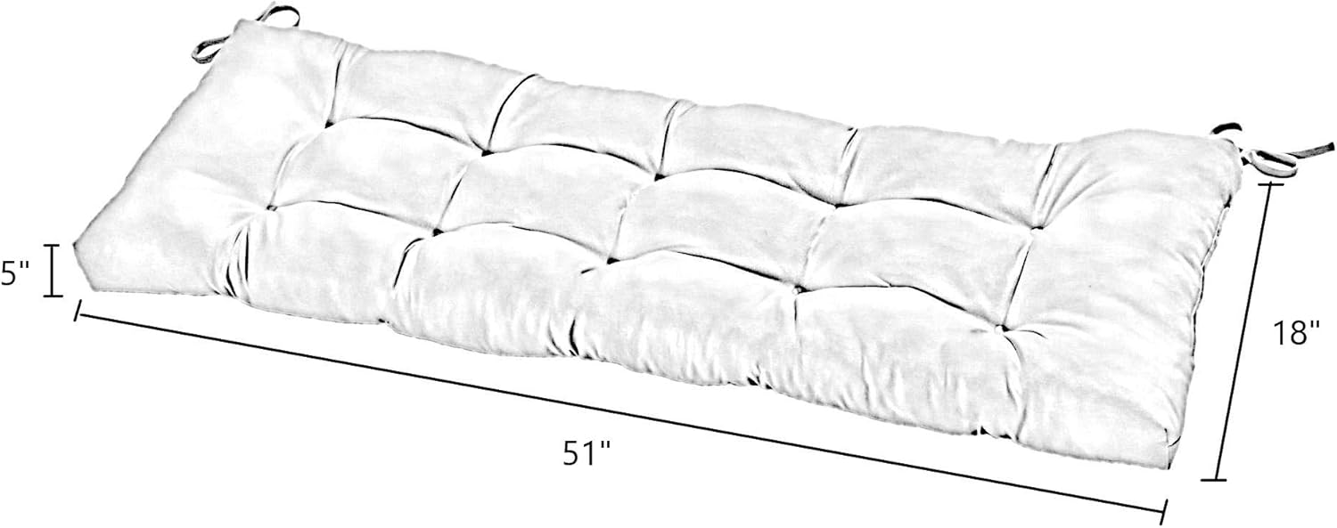 Greendale Home Fashions AZ5812-MARINE Blue 51-inch Outdoor Bench Cushion : Garden & Outdoor
