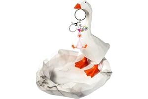 GREFREZE 7 INCH Desk Goose Decor Magnetic Goose Key Holder Set Silly Goose for Entryway Table Kawaii Nightstand Decor Nice Apartment Gift and Housewarming Gift for New House