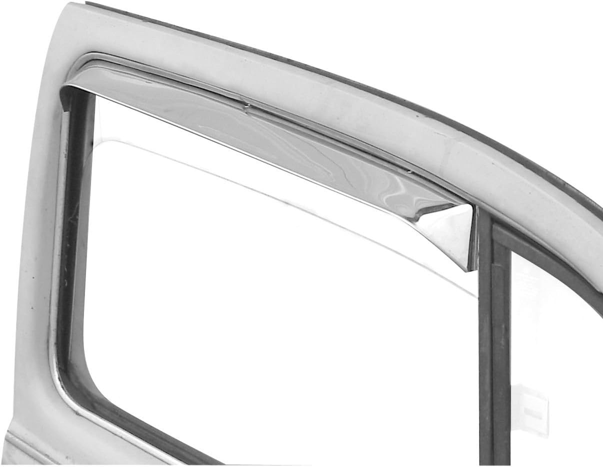 Window Vent Shades, Stainless, for Beetle 65-77, Pair, Compatible with Dune Buggy