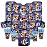 Party Pack Bundle - The Lego Movie 2 Bundle Seats 16: Napkins, Plates, Cups and Stickers - Childrens The Lego Movie 2 Party Supplies