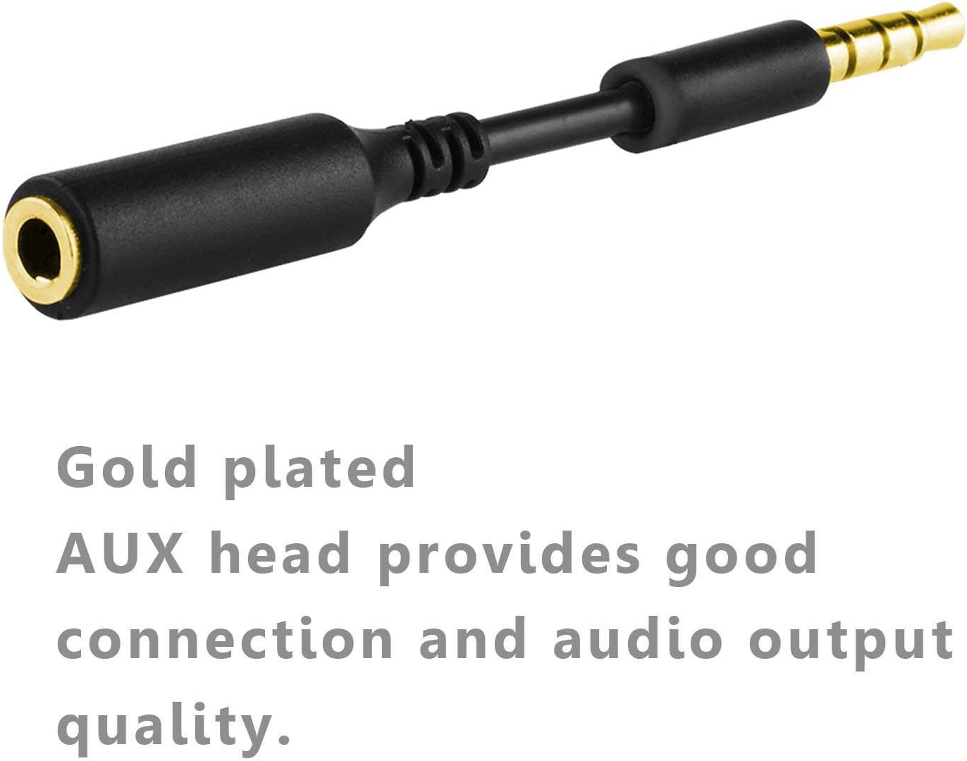 Accessonico Audio Jack Extender, 2 Pack 3in Gold Plated Headset Extension Adapter for Smartphones Tablets, Credit Card Readers - Image 3